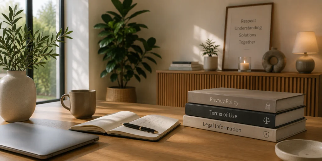 Calm home office setting
