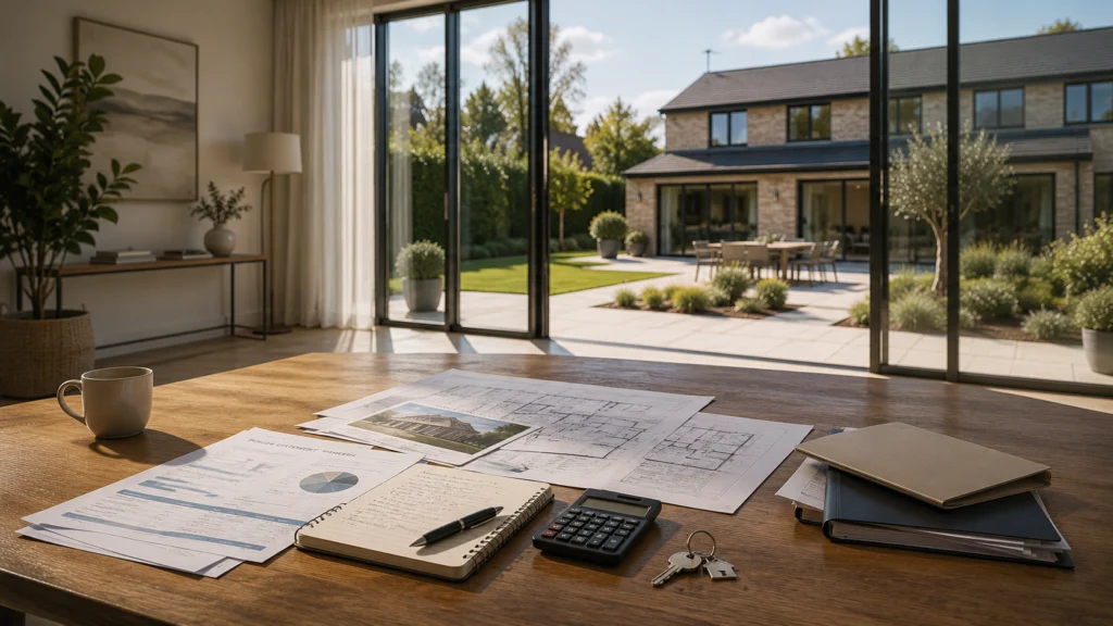 Calm conversation over financial paperwork